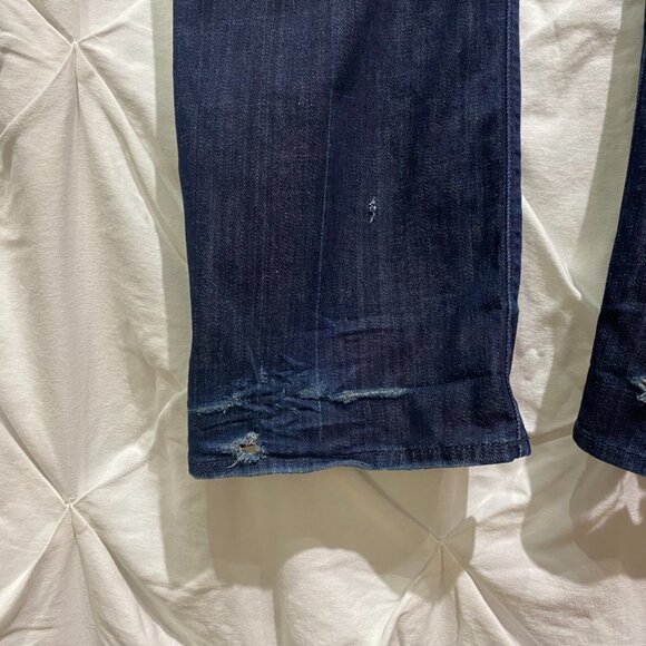 7 For all Mankind Dark Wash Mid Rise Bootcut size 32, Inseam 35 inches - Picture 8 of 15